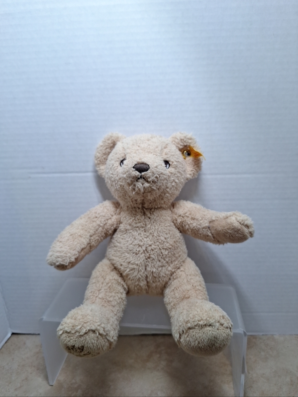 Steiff Plush Cream Bear My First Steiff Teddy Bear 10" #242120 Embroidered